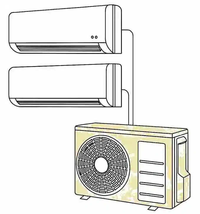 Instalación básica aire acondicionado 2x1 hasta 4500 frig/h instalación_aire_acondicionado_2x1